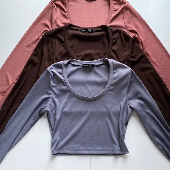 Cropped Ribbed Long Sleeve Bundle - Picture 2 of 6